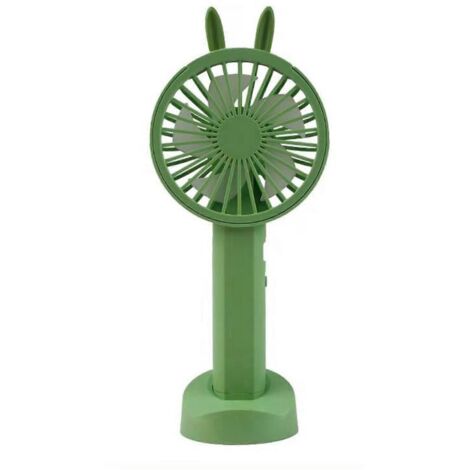 Ventilateur de bureau rechargeable à main avec socle, motif dessin animé, cadeau idéal pour la fête des enseignants (1/5)