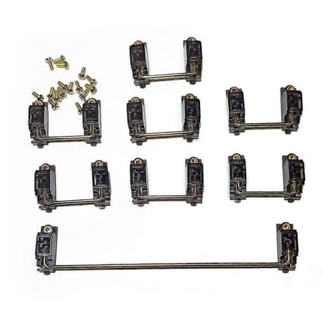 Stabilisateurs de clavier à visser pour montage sur circuit imprimé, fil d'or noir transparent, conception spéciale (1/5)