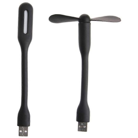 Ventilateur USB 5V avec lampe LED USB pour batterie externe, ordinateur portable et gadget (1/5)