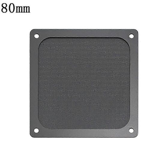 Filtre à poussière magnétique, grille de protection anti-poussière pour ventilateur, avec trou pour PC - 80 mm x 80 mm (1/5)