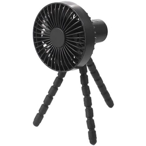 Ventilateur de bureau multifonction pieuvre 3W alimenté par batterie USB avec trépied flexible (1/5)