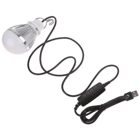 Lampe LED portable 10W, veilleuse alimentée par USB, lampe de camping, lampe de tente - Boîtier en aluminium (1/5)