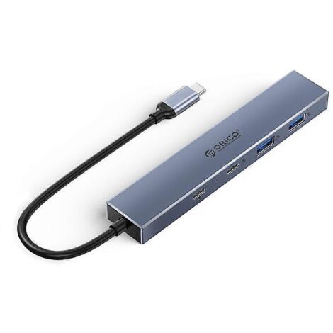 Hub USB-C à 4 ports 10 Gbit/s pour ordinateur portable, adaptateur multiport USB Type-C-2USB-2Type C- (1/5)