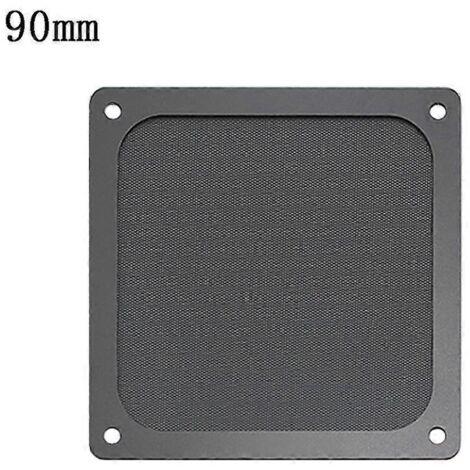 Filtre à poussière magnétique, grille de protection anti-poussière pour ventilateur, avec trou pour PC - 90 mm x 90 mm (1/5)