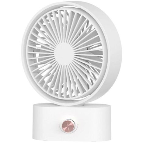Ventilateur oscillant à 270° rechargeable USB 2000 mAh, idéal pour la tête ou comme ventilateur de bureau. (1/5)