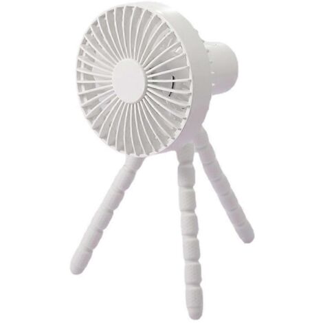 Ventilateur de bureau multifonction pieuvre 3W alimenté par batterie USB avec trépied flexible (1/5)