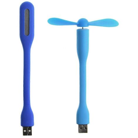 Ventilateur USB 5V avec lampe LED USB pour batterie externe, ordinateur portable et gadget (1/5)