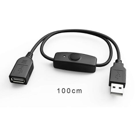 Rallonge adaptateur USB avec interrupteur marche/arrêt - Alimentation et données améliorées - 100 cm (1/5)