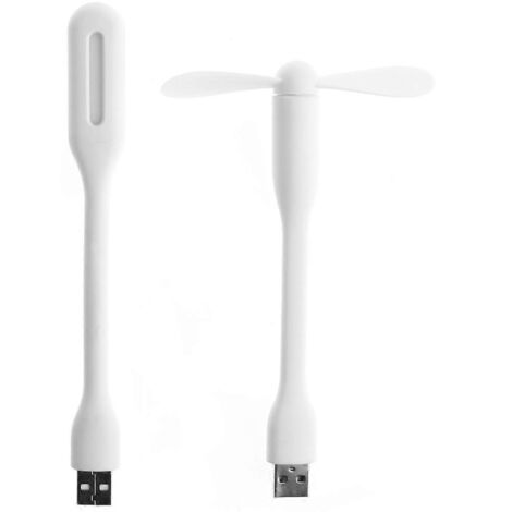 Ventilateur USB 5V avec lampe LED USB pour batterie externe, ordinateur portable et gadget (1/5)