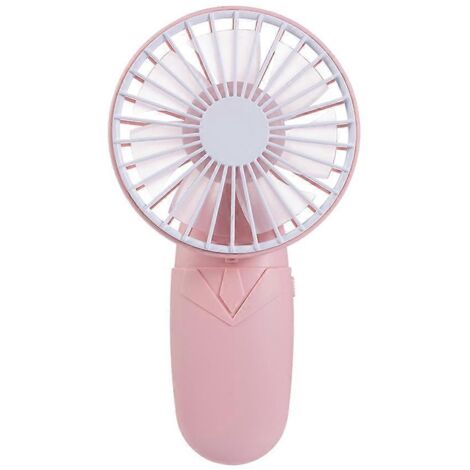 Mini ventilateur portable mignon, alimenté par 2 piles AAA, pour le bureau et l'extérieur. (1/5)