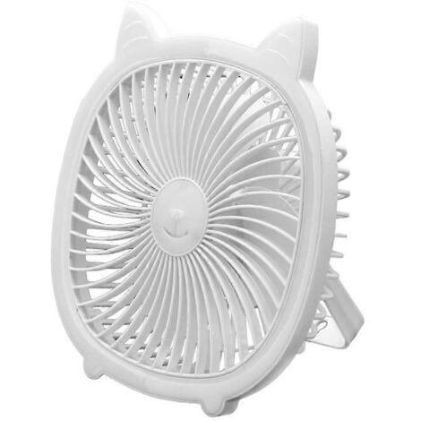 Ventilateur pratique rechargeable par USB avec batterie Li intégrée, flux d'air puissant, silencieux (1/5)