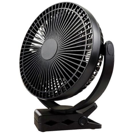 Mini ventilateur de bureau à pince avec lumière LED, 4 modes, rotation à 360°, alimentation USB personnelle (1/5)