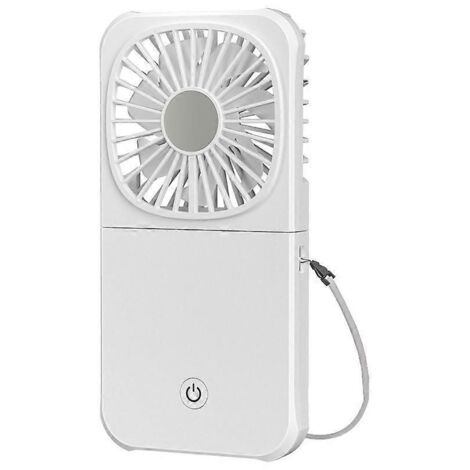 Mini ventilateur électronique portable 1800 mAh avec support pour téléphone et alimentation USB (1/5)