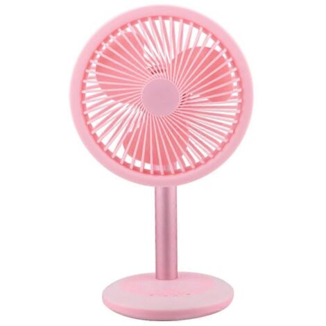 Ventilateur de table rechargeable par USB avec 7 LED, 3 vitesses et angle réglable pour la maison et la chambre. (1/5)