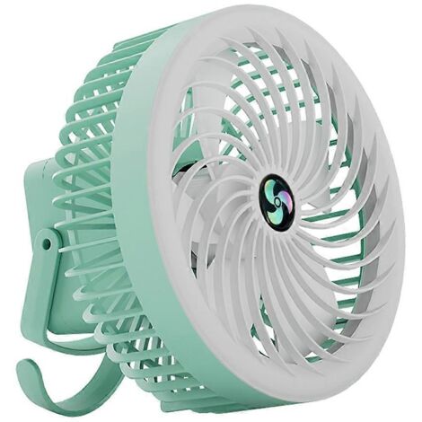 Ventilateur de camping portable USB à 3 vitesses avec lumière LED (1/5)