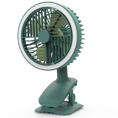 Ventilateur oscillant mini à pince, ventilateur portable de refroidissement avec 3 vitesses, alimentation USB (1/5)