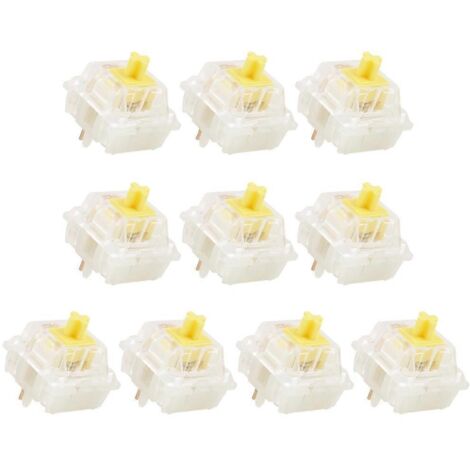 Interrupteur linéaire jaune JWICK, interrupteur rouge et blanc, boîtier inférieur en nylon, tige en POM (1/5)