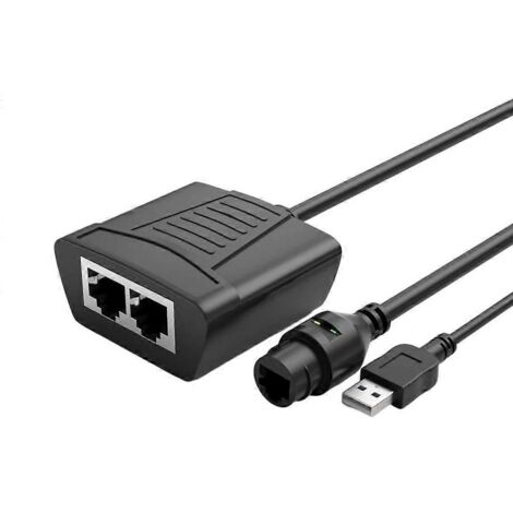Adaptateur/répartiteur de câble réseau avec connecteur RJ45 femelle 1 à 2 ports - Section C (1/5)
