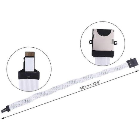 Câble d'extension flexible TF mâle vers Micro SD femelle FPC - 48 cm (1/5)