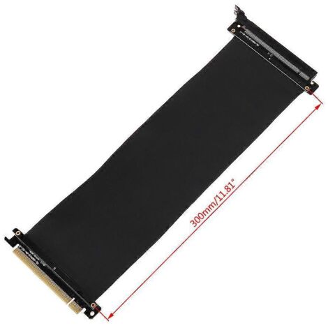 Adaptateur de port de connecteur de carte riser flexible haute vitesse avec adaptateur anti-blocage - 30 cm - (1/5)