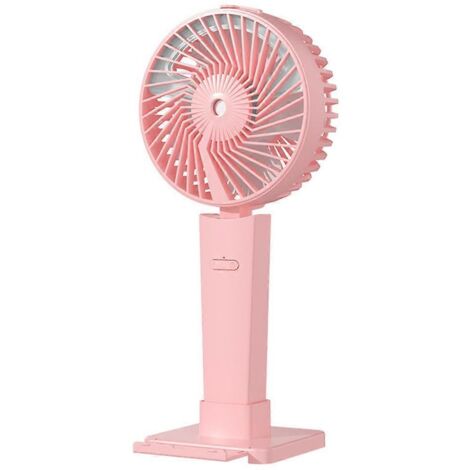 Ventilateur portable silencieux, mini ventilateur rechargeable USB avec brumisateur et lumière LED. (1/5)
