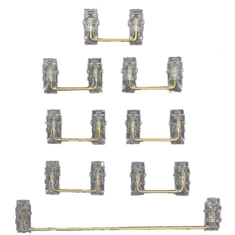 Stabilisateurs pour clavier mécanique transparents en fil d'acier 6,25u Satellite Axis-104- (1/5)