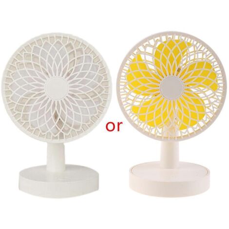 Ventilateur portable USB de bureau, mini ventilateur de table personnel rotatif à effet vibratoire pour la tête (1/5)