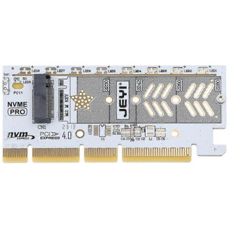 Adaptateur M.2 vers PCIe PCIe 4.0 x16 NVMe SSD PCIe Adaptateur SSD M.2 pour Windows - Sans voyant lumineux (1/5)