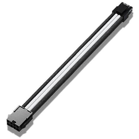 Câble d'extension d'alimentation basique 24 broches / CPU 8 broches / PCI-E 8 broches / 6 broches / 4 broches - CPU 8 broches - Noir et blanc (1/5)