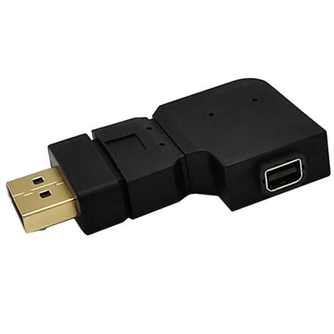 Adaptateur de câble vidéo portable DisplayPort vers Mini DisplayPort 90, anticorrosion, coudé à droite. (1/5)