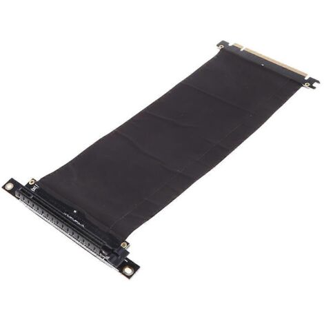 Adaptateur de port de connecteur de carte riser flexible haute vitesse avec adaptateur anti-blocage - 25 cm - 90 degrés (1/5)