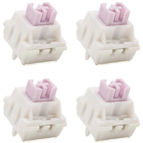 10/4 pièces JWICK Interrupteur violet lait 5 broches 67 g Interrupteur linéaire RGB inférieur Ressort doré-4- (1/5)