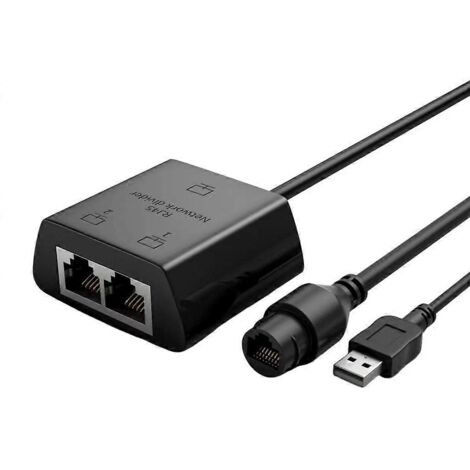 Adaptateur/répartiteur de câble réseau avec connecteur RJ45 femelle 1 à 2 ports - Section B (1/5)