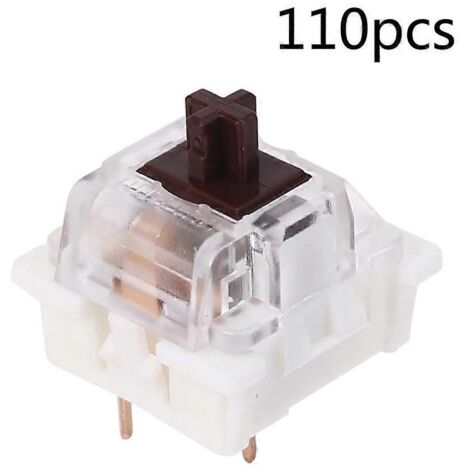 Interrupteurs mécaniques de jeu Outemu RGB Clicky Switches, 3 broches, 110, marron (1/5)