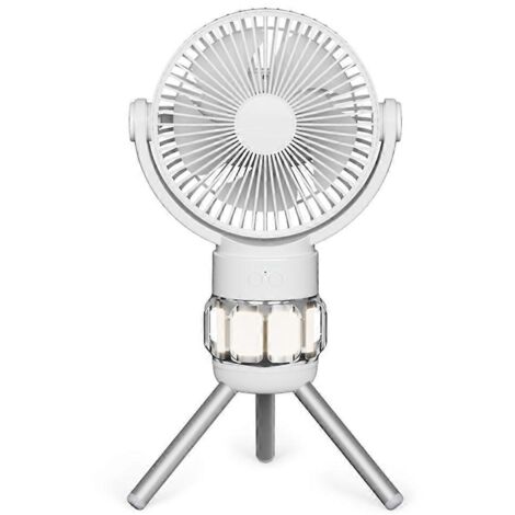 Ventilateur électrique portable rechargeable sur trépied de bureau, rafraîchisseur d'air, ventilateur de plafond (1/5)