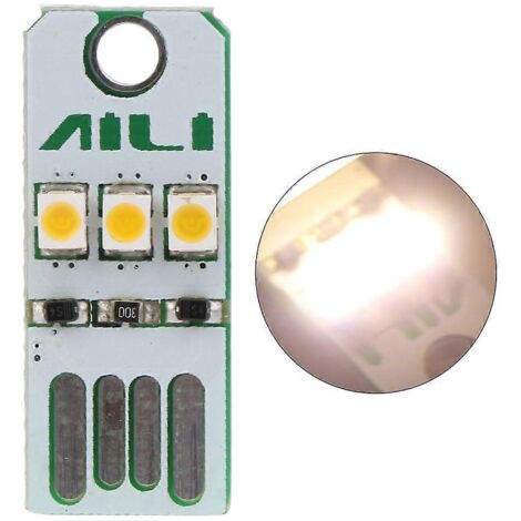 Veilleuse LED mini ultra-lumineuse de poche avec puce d'alimentation mobile (1/5)