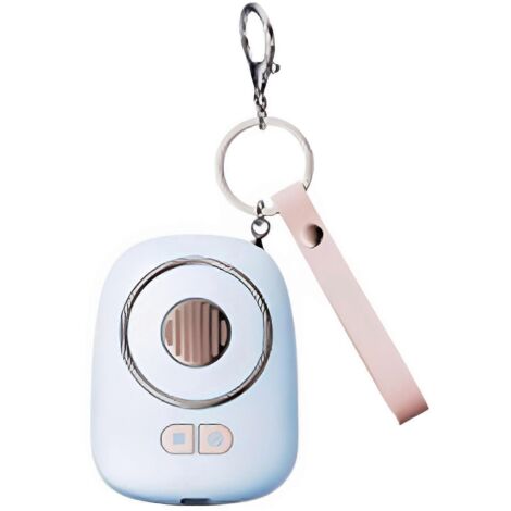 Ventilateur porte-clés portable rechargeable USB, 3 vitesses réglables, idéal pour le bureau (1/5)