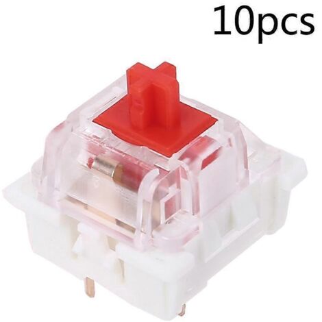 Interrupteurs mécaniques de jeu Outemu RGB Clicky Switches, 3 broches, 10 broches, rouge (1/5)