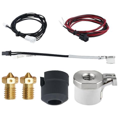 Buse chauffante en cuivre CHC Hotend pour imprimante 3D V6 avec élément chauffant en céramique et thermistance 104NT (1 pièce) (1/5)