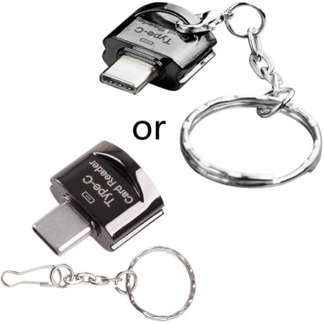 Lecteur de cartes USB 2.0 Type C pour cartes SD et microSD, compatible PC et smartphones avec fonction OTG (1/5)