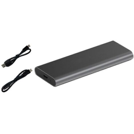 Boîtier en aluminium pour disque dur USB 3.1 Type-C sans outil, compatible SSD de taille 224 (1/5)