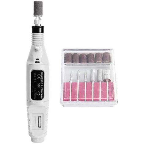 Mini ponceuse USB avec 6 têtes de ponçage, perceuse électrique à 4 vitesses de rotation (3000-20000 tr/min). (1/5)