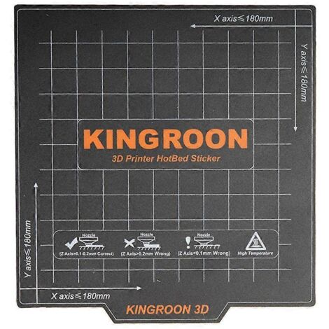 Plaque inférieure magnétique flexible autocollante pour plateau chauffant d'imprimante 3D - 18 x 18 cm (1/5)