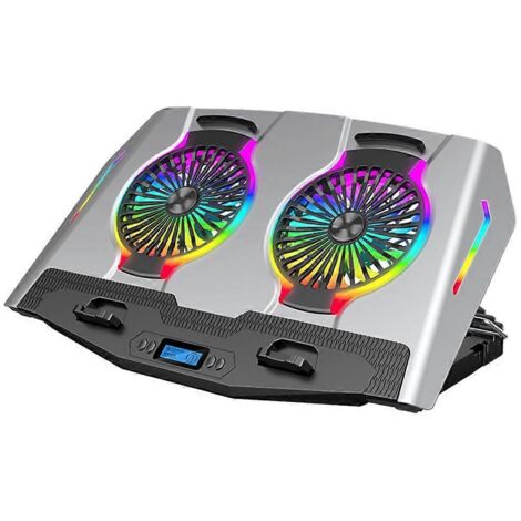 Support vertical pour PC portable avec ventilateur de refroidissement USB et support surélevé. (1/5)