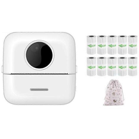 Imprimante d'étiquettes X5 portable, compatible Bluetooth, thermique, pour étiquettes de prix - 10 rouleaux de papier autocollant (1/5)