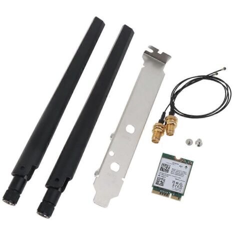 Carte réseau AX411 compatible Bluetooth 5.3 WIFI6E tri-bande 2,4 GHz/5 GHz/6 GHz - Ajouter une antenne externe - (1/5)