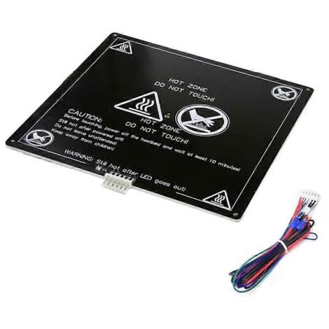 Protection de plateau chauffant MK3 de qualité pour imprimante 3D, compatible avec divers filaments - 220 x 220 mm - 12 V (1/5)