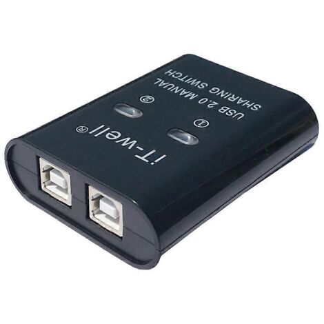 Commutateur USB, sélecteur KVM, adaptateur hub KVM, partage de périphériques entre 2 PC et 1 imprimante USB (1/5)