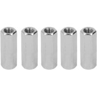5 Pièces Écrous d'Accouplement Hexagonaux Acier Inoxydable 304 M10 pour Boulons et Tiges, Assemblage Rapide