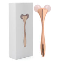 Rouleau de Massage Visage Raffermissant et Lissant - Rouleau Liftant V Visage Amincissant (Rose Doré)
